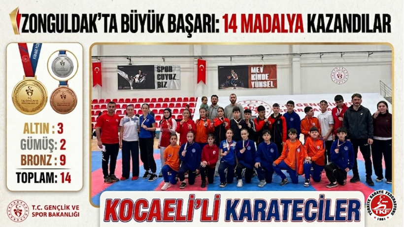 ZONGULDAK’TA BÜYÜK BAŞARI: 14 MADALYA KAZANDILAR